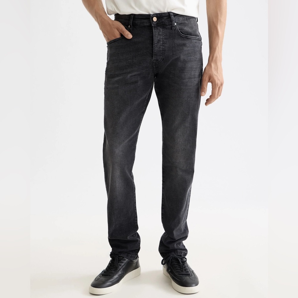 Scotch and Soda Men's Charcoal Gray Skim Slim Jeans
